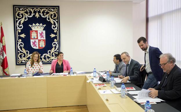 Reunión de la Junta de Portavoces de las Cortes.
