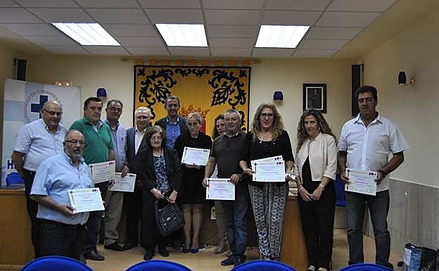 Un instante del homenaje.