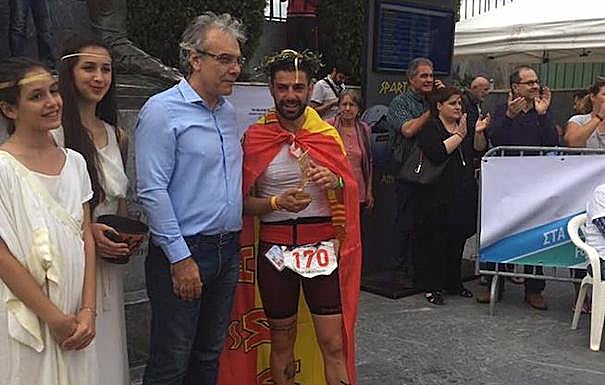 Jorge Sabugo, en su llegada a la meta.