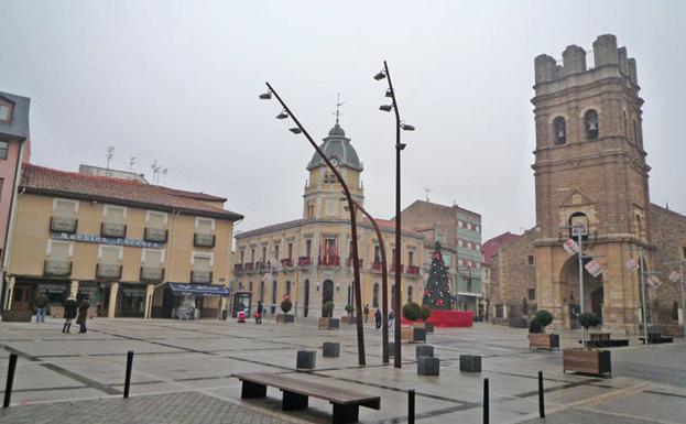 Vista de la Plaza Mayor de La Bañeza. 