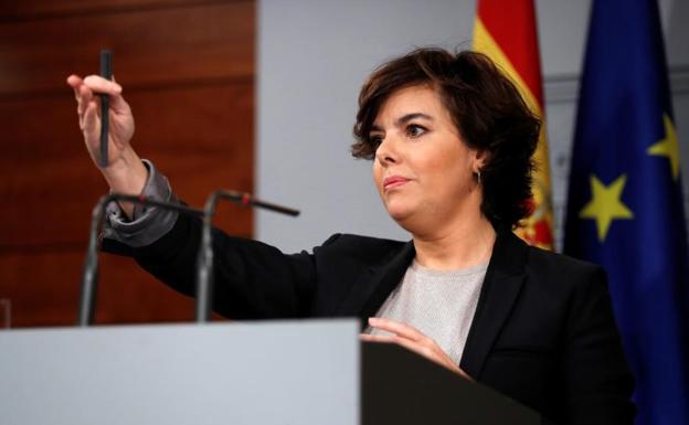 La vicepresidenta del Gobierno, Soraya Sáenz de Santamaría.