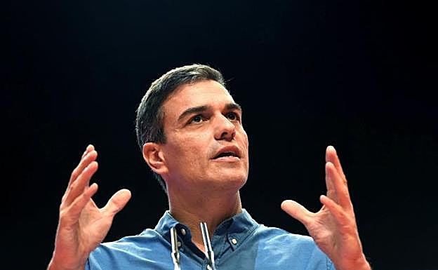 Pedro Sánchez durante el XIII Congreso del PSOE-M.