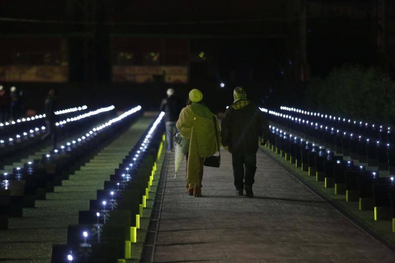Multitudinario homenaje en el pozo Sotón a los mineros fallecidos