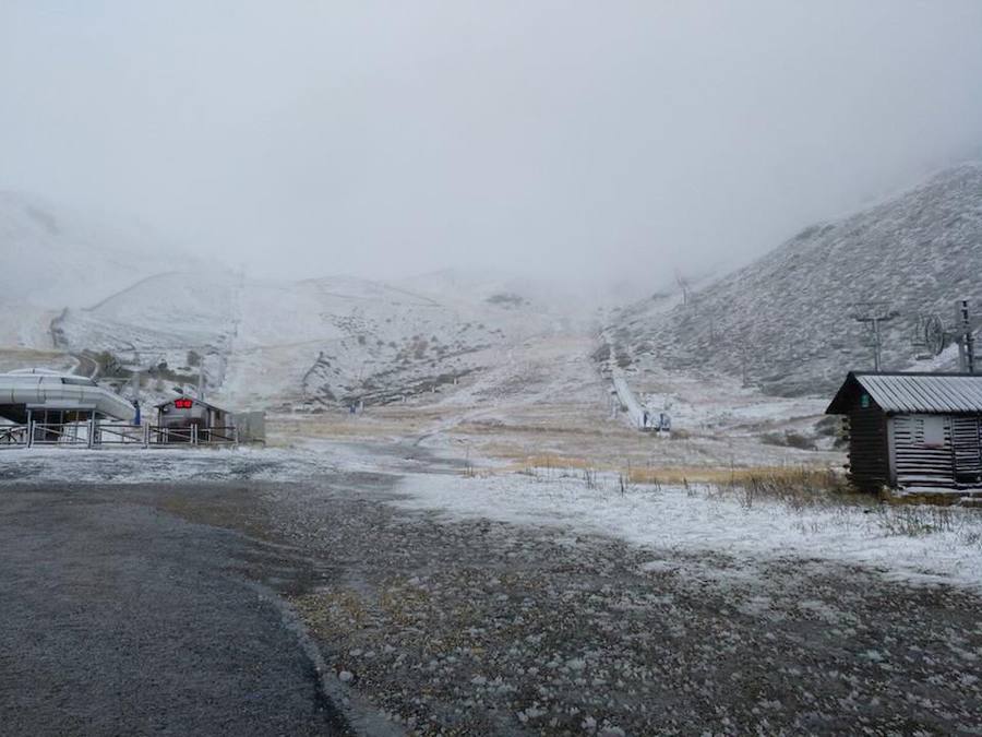 La nieve, en San Isidro. 