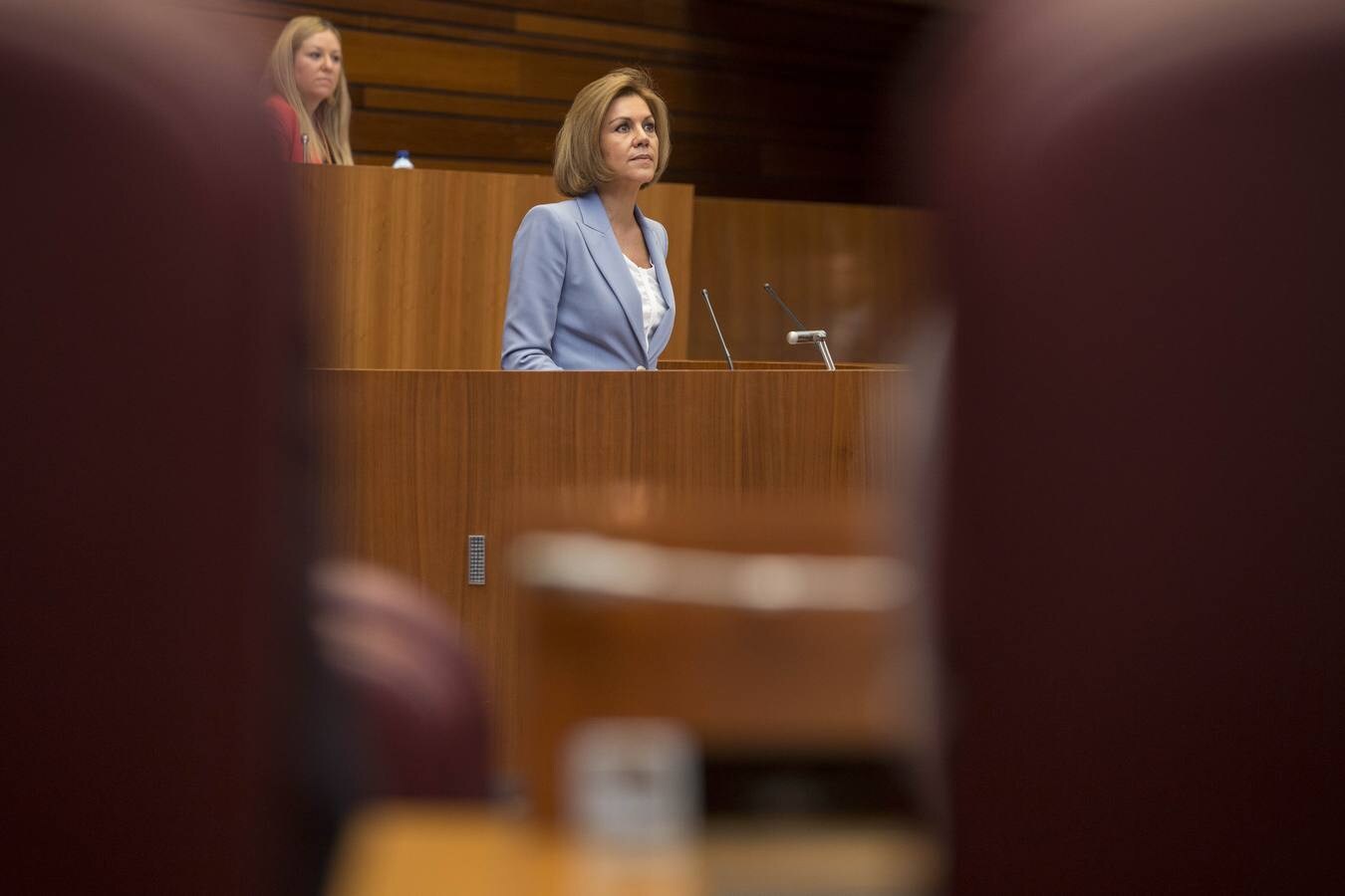 La ministra de Defensa, Dolores de Cospedal, ha aprovechado el acto para defender a ultranza la aplicación de la ley, la Constitución y el Estado de Derecho