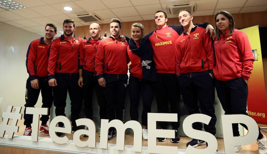 Presentación del equipo español de Halterofilia capitaneado por Lidia Valentín