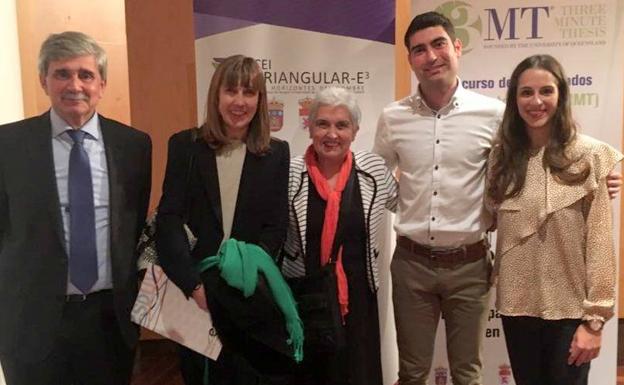 Imagen principal - David Suárez, doctorando de la ULE, gana el tercer premio del concurso 3MT