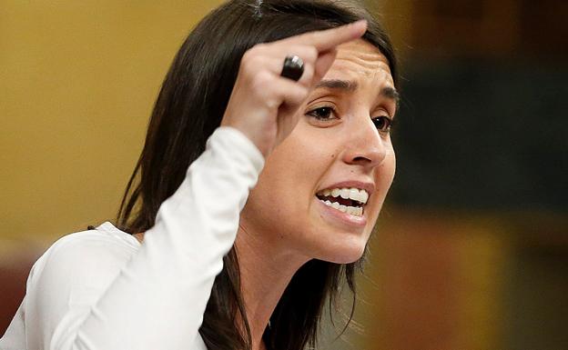 La portavoz de Unidos Podemos en el Congreso, Irene Montero.