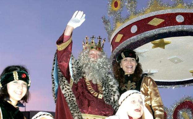 Melchor, en la cabalgata de Reyes.