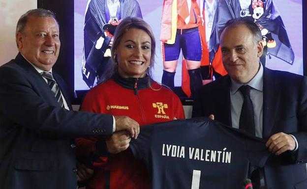 Lydia Valentín, en la sede de la Liga.