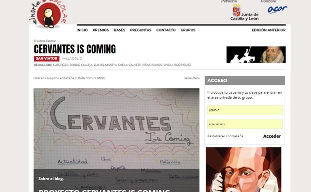 El Norte escolar premia al equipo vallisoletano 'Cervantes is coming'