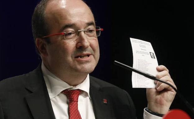 El candidato del PSC a la presidencia de la Generalitat, Miquel Iceta. 
