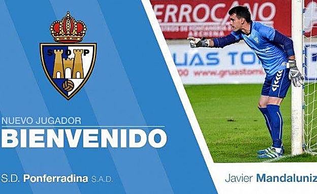 La SD Ponferradina ficha al portero Mandaluniz