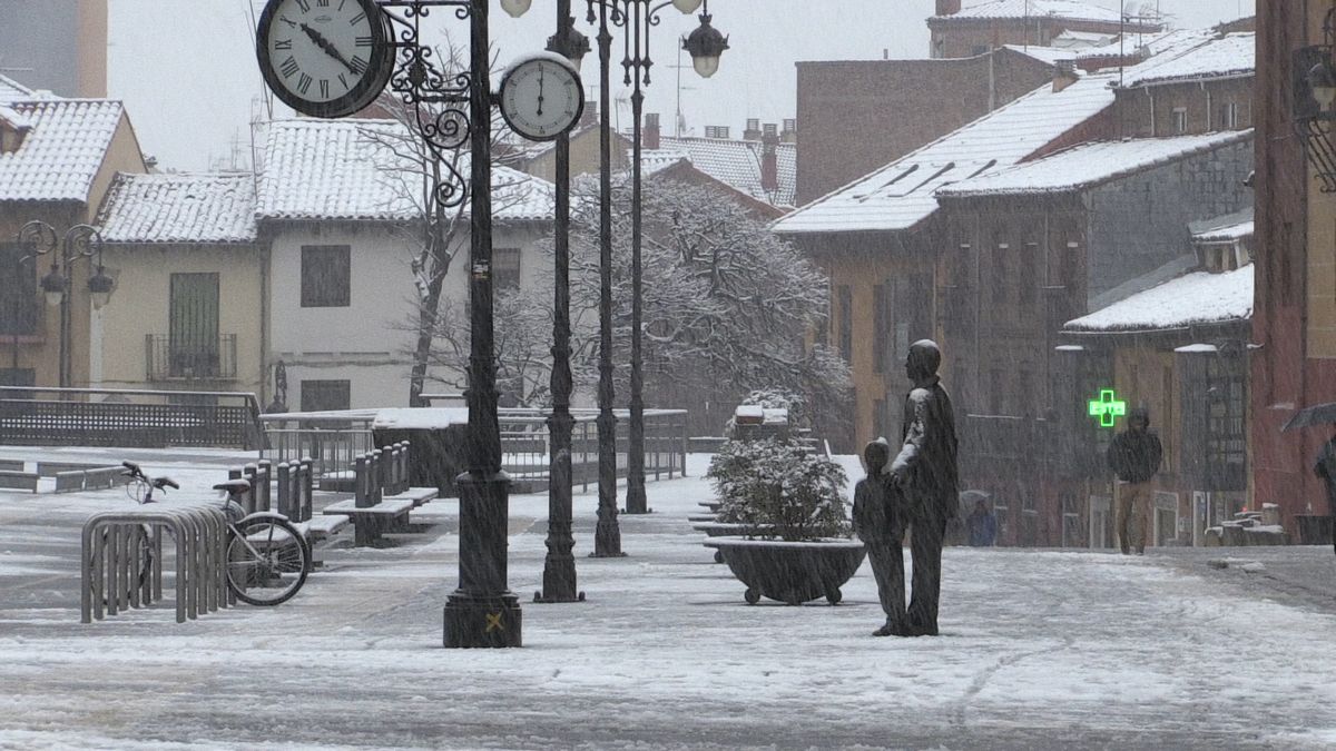 Las imágenes de la nieve en León capital