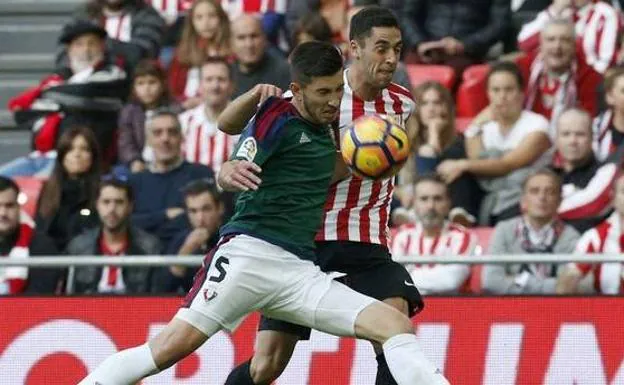 David García, en un partido con Osasuna.