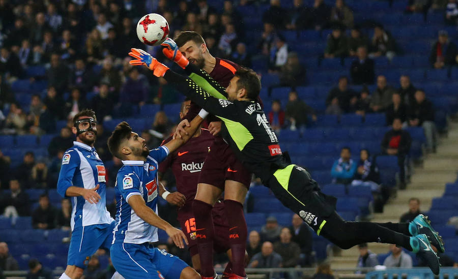 Un tanto de Melendo le dio la victoria al conjunto perico en la ida de cuartos de Copa y dejó en 29 la racha de partidos invicto del Barcelona. 