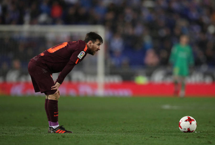 Un tanto de Melendo le dio la victoria al conjunto perico en la ida de cuartos de Copa y dejó en 29 la racha de partidos invicto del Barcelona. 