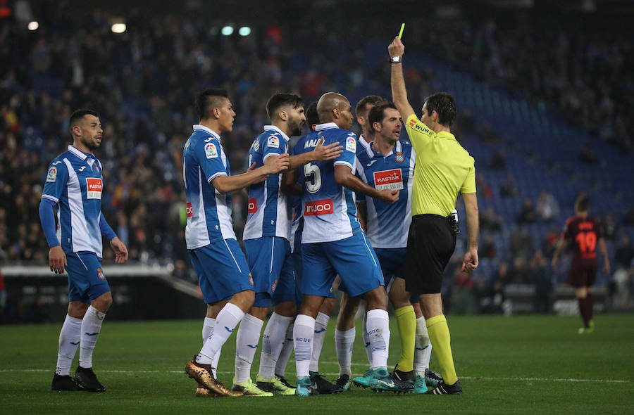 Un tanto de Melendo le dio la victoria al conjunto perico en la ida de cuartos de Copa y dejó en 29 la racha de partidos invicto del Barcelona. 