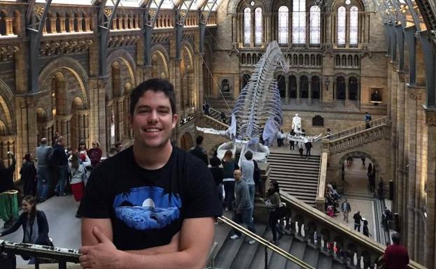 Carlos Mallo, en el Museo de Ciencias de Londres.