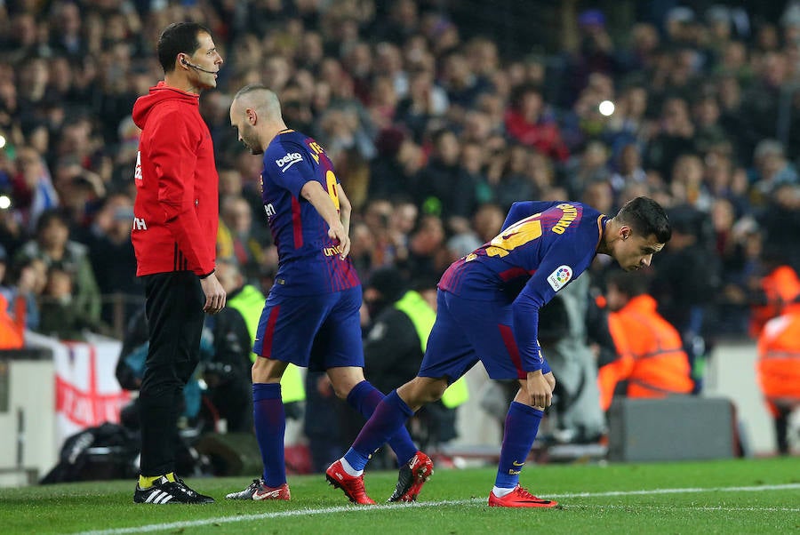 El Barcelona estará en las semifinales de la Copa del Rey tras vencer al Espanyol por 2-0 en el Camp Nou (2-1 global). Los azulgrana se adelantaron con Suárez y Messi puso la sentencia. El partido también estuvo marcado por la despedida a Javier Mascherano y el debut de Philippe Coutinho.