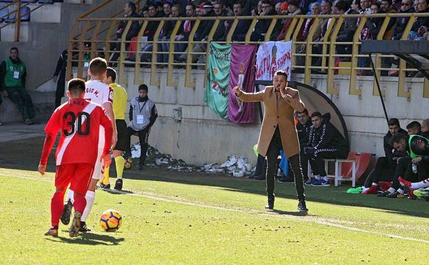 Rubén de la Barrera, en el partido ante el Sevilla Atlético.