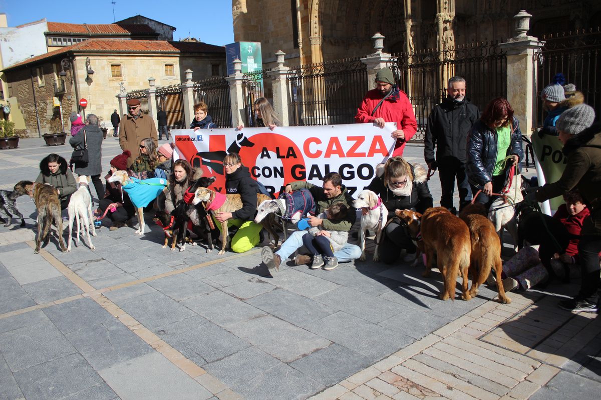Protesta en rechazo a la cazería con perros