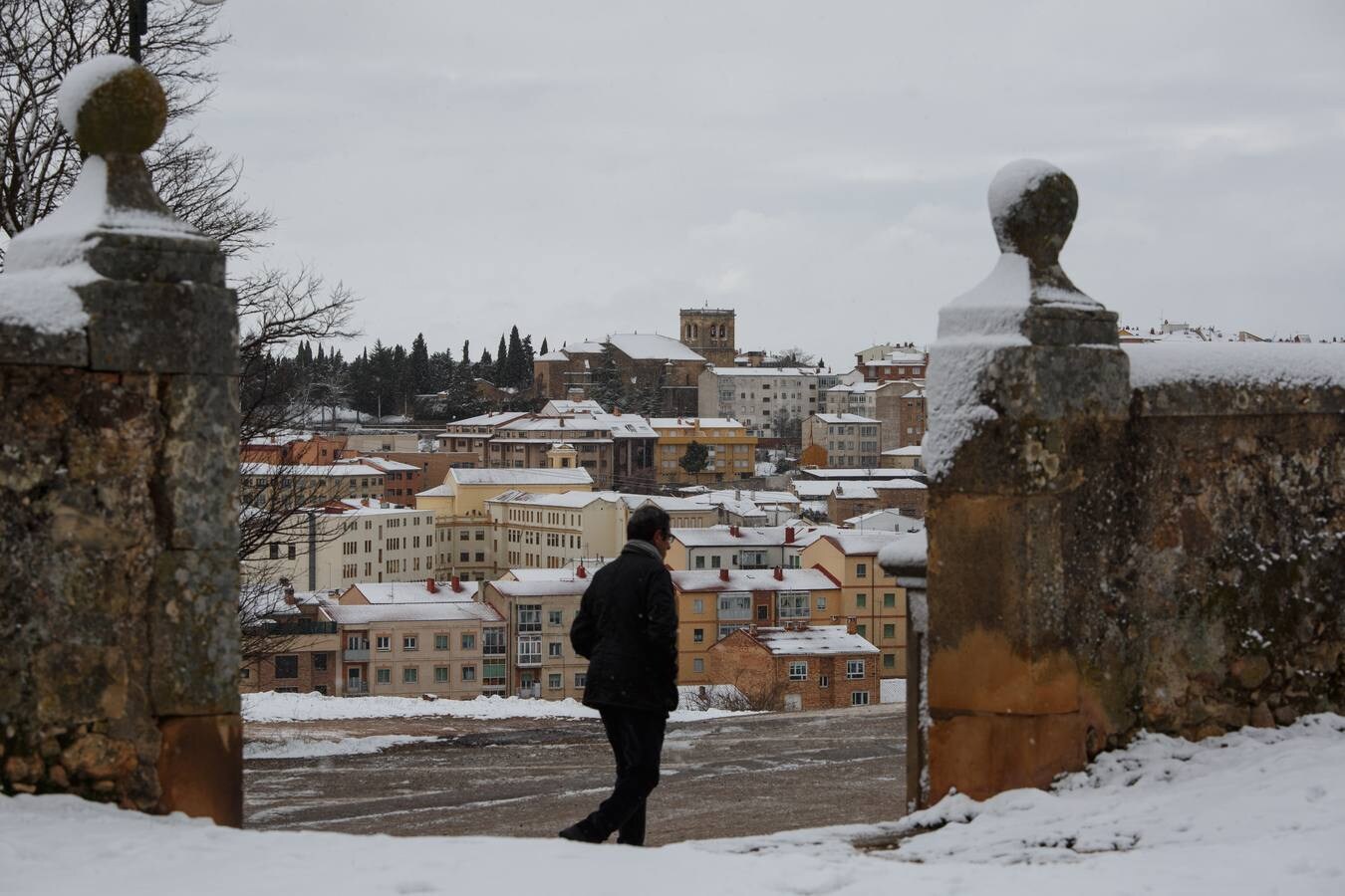 Nieve en la capital soriana.