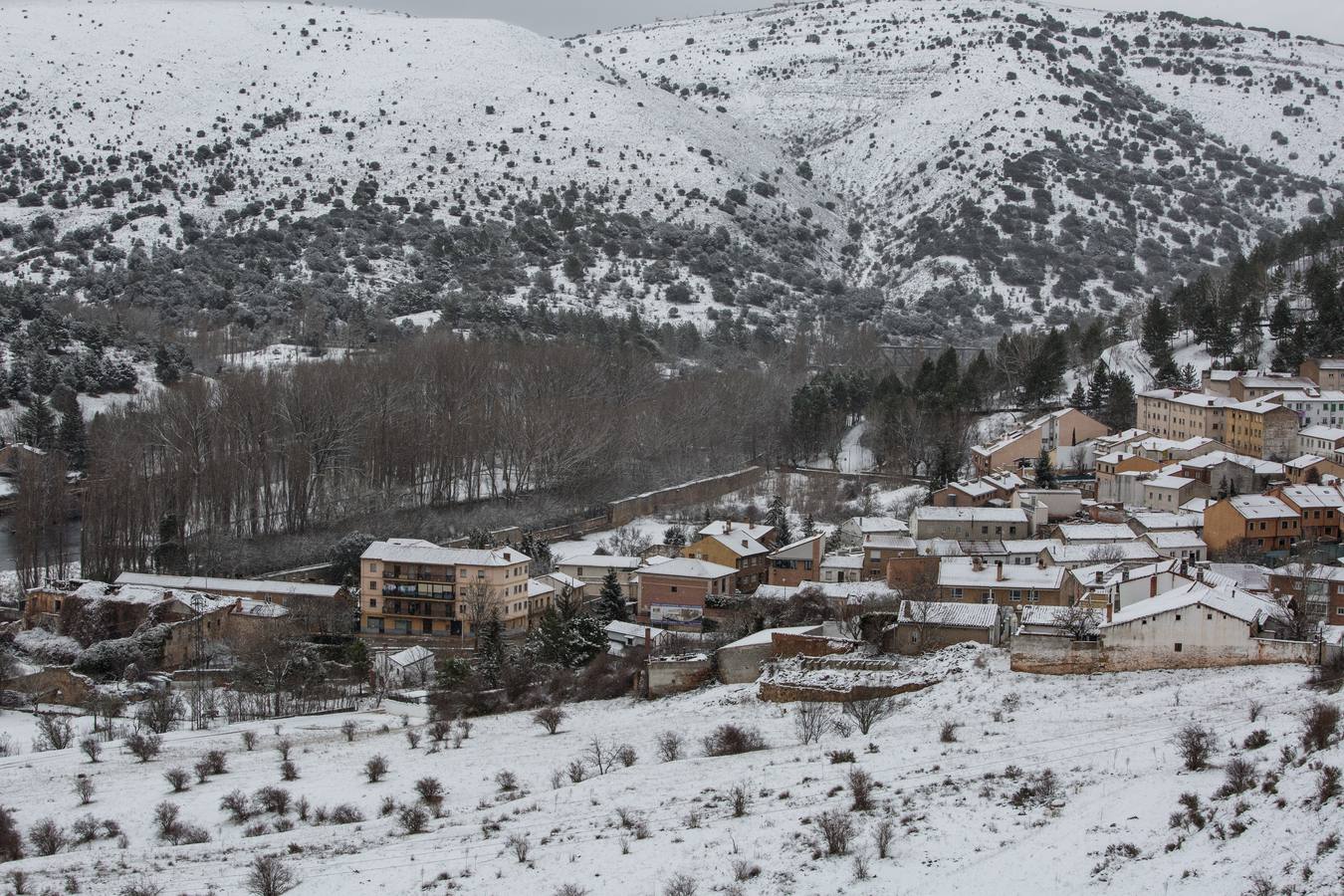 Nieve en la capital soriana.