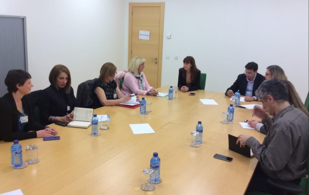 Un momento de la reunión mantenida. 