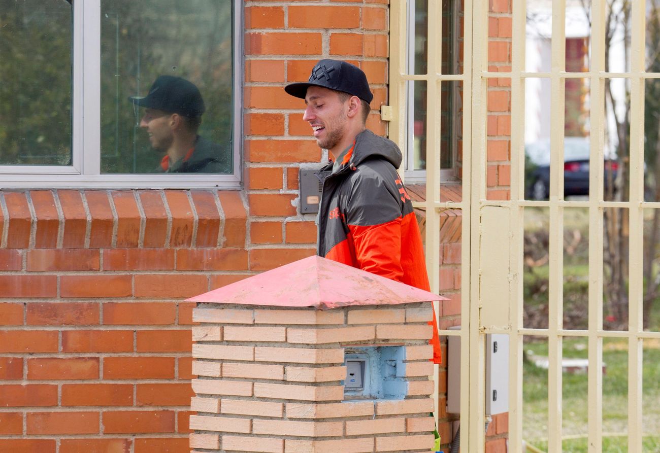 Salida de Victor Rodríguez, 'Viti', unos de los jugadores de la Arandina imputado por agresión sexual de la carcel de Burgos