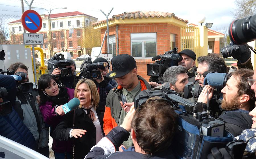 Salida de Victor Rodríguez, 'Viti', unos de los jugadores de la Arandina imputado por agresión sexual de la carcel de Burgos