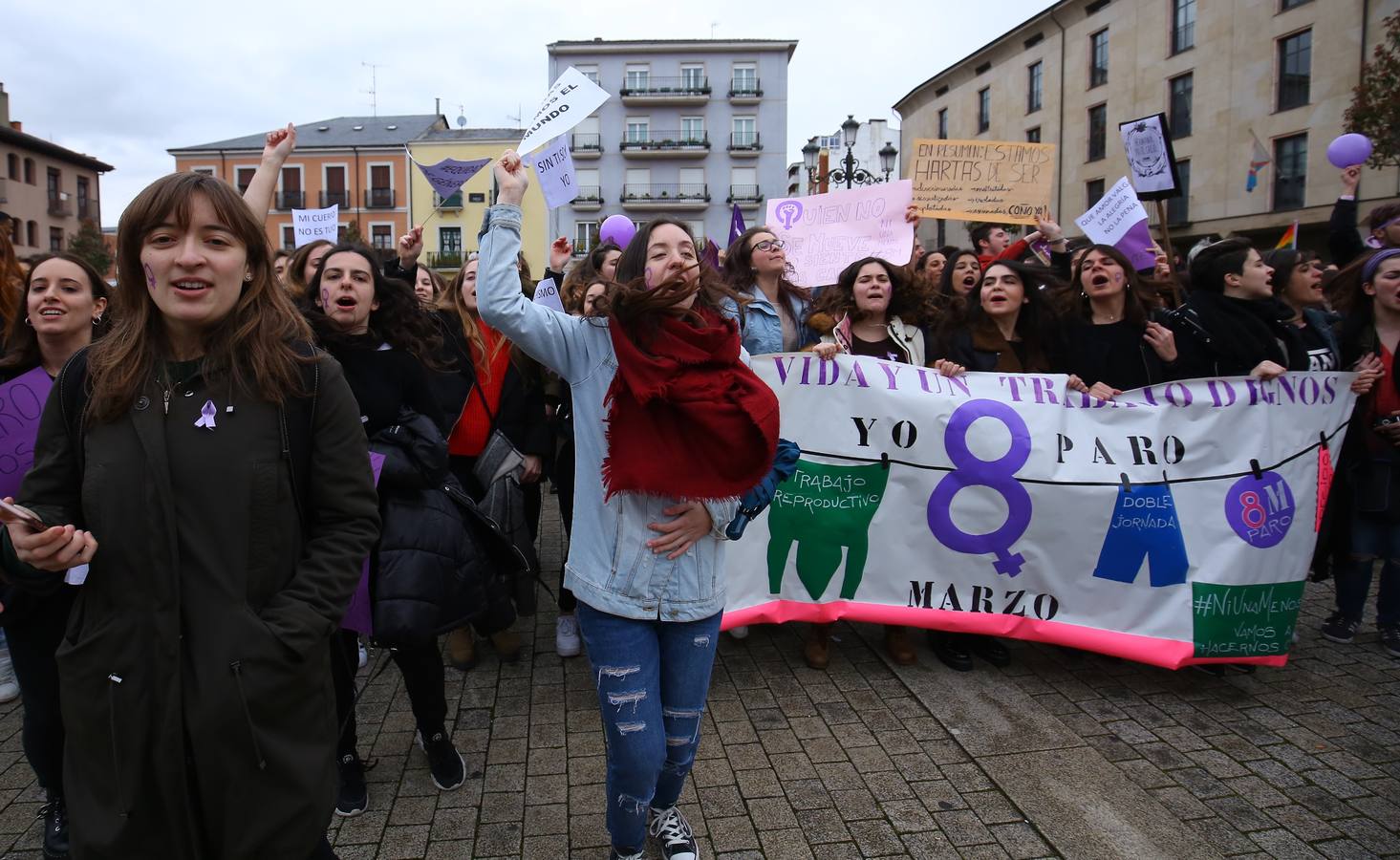 Manifestación del 8-M en Ponferrada (León).