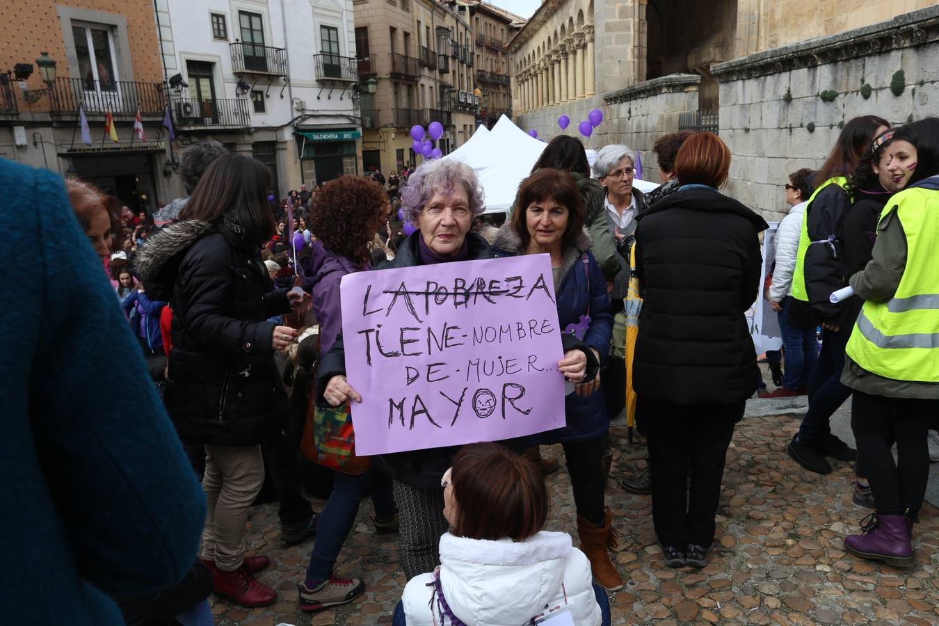 Manifestaciones con motivo de la huelga del 8-M Día en Segovia.