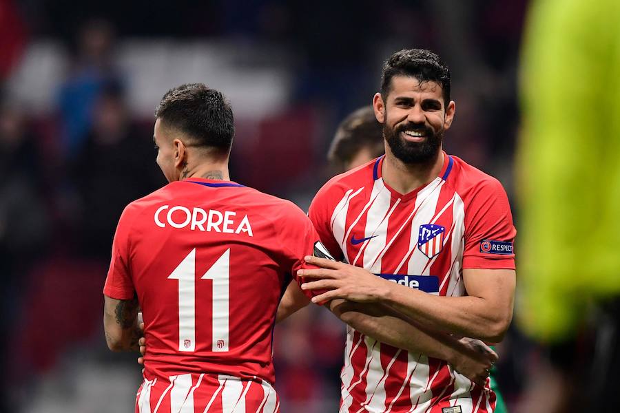 El Atlético venció por 3-0 al Lokomotiv de Moscú en la ida de los octavos de final de la Liga Europa. Saúl abrió el marcador con un golazo, Costa anotó al rechace y Koke puso la sentencia tras una asistencia de Juanfran.