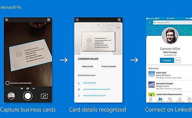 Escanear tarjetas de visita para crear redes en Linkedin