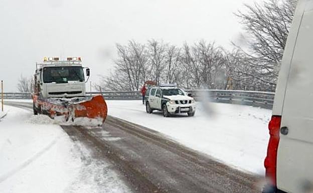 Imagen del Puerto de Pajares este martes.