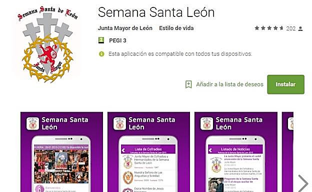 Imagen de una de las plataformas para descargar la app.