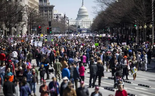 Manifestantes en Washington. 