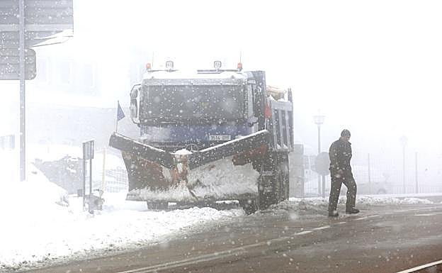 Nieve en la provincia de León.
