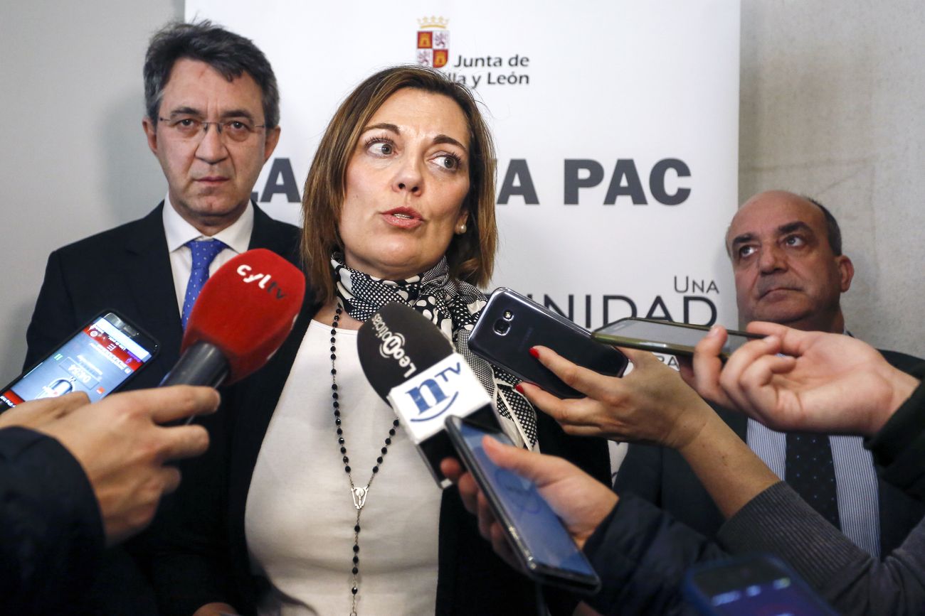 La consejera de Agricultura y Ganadería y portavoz de la Junta de Castilla y León, Milagros Marcos, participa en la jornada 'La nueva PAC. Una oportunidad para el desarrollo económico de Castilla y León'