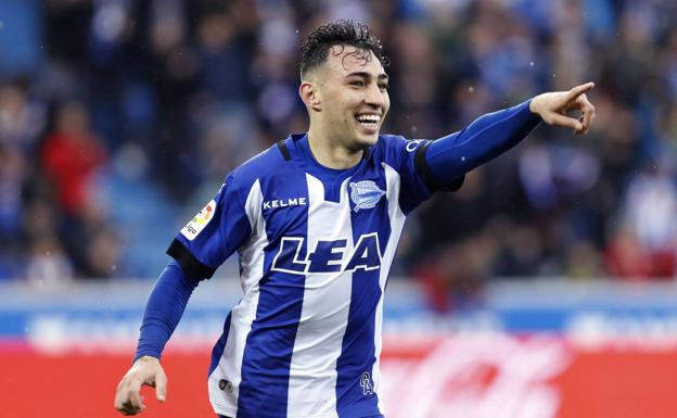 El delantero del Deportivo Alavés, Munir El Haddadi. 