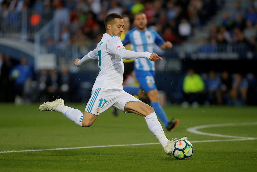 El Real Madrid consigue la victoria en La Rosaleda, gracias a los tantos de Isco y Casemiro. El Málaga marcó el gol del honor en el último minuto del encuentro