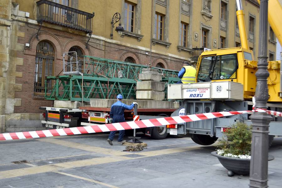 Las obras en el Museo de la Semana Santa se han hecho visibles este lunes desde el exterior