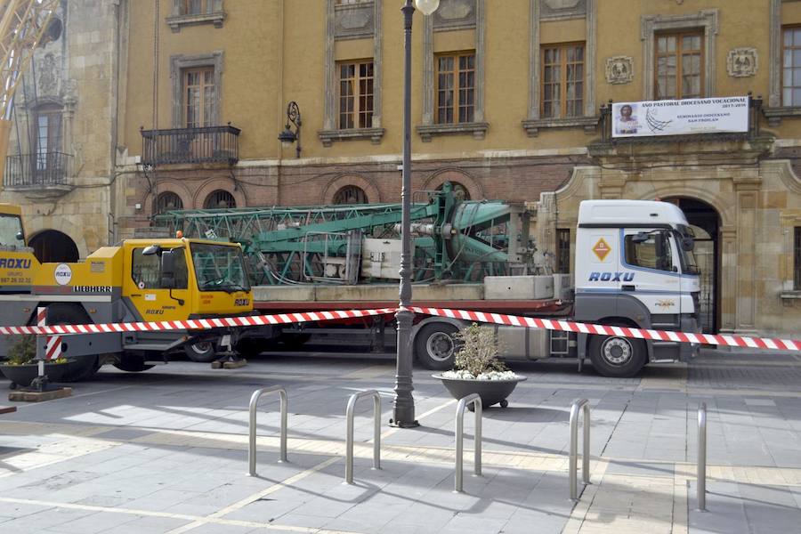 Las obras en el Museo de la Semana Santa se han hecho visibles este lunes desde el exterior