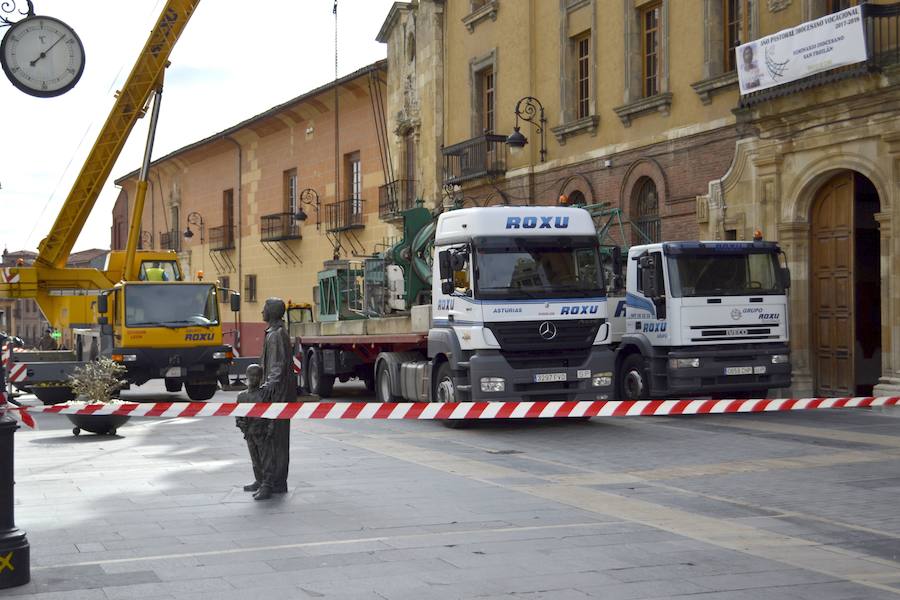Las obras en el Museo de la Semana Santa se han hecho visibles este lunes desde el exterior
