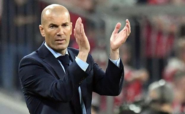 Zinedine Zidane, durante el partido ante el Bayern. 