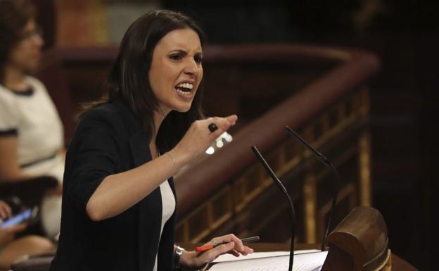 Irene Montero, en el Congreso de los Diputados.