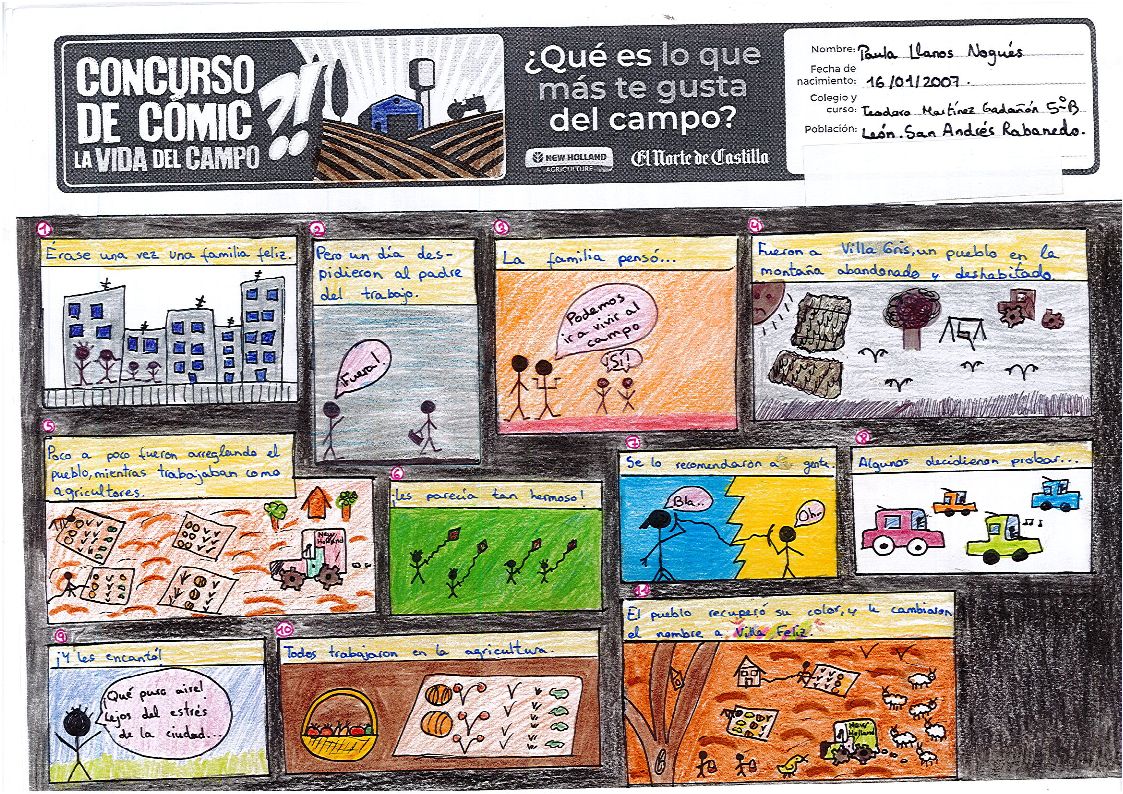 Segundo premio Cómic 5º y 6º. Paula LLanos.