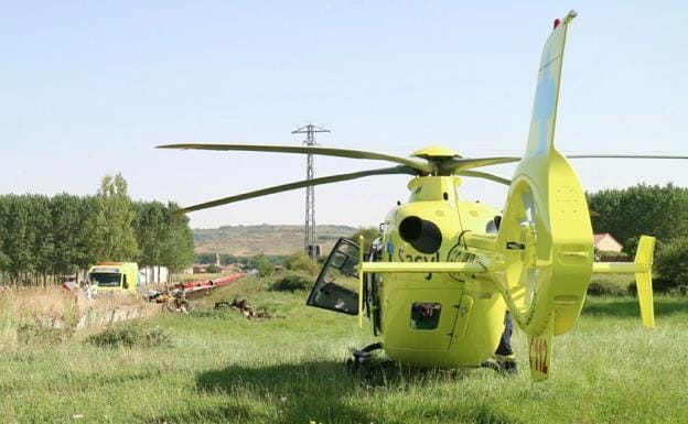 Helicóptero del Sacyl.