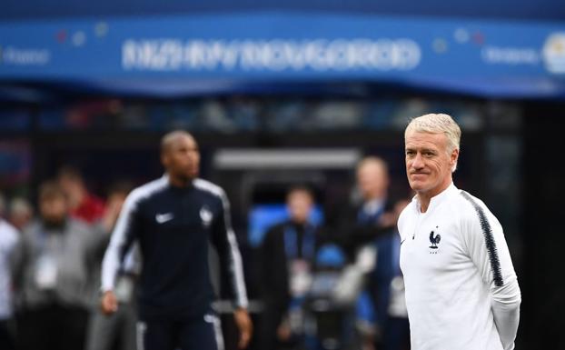 Didier Deschamps, en un entrenamiento. 